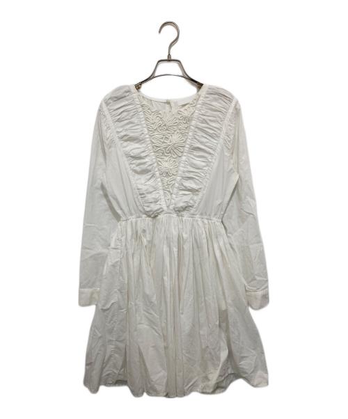 merlette（マーレット）Merlette (マーレット) ヴリンダー エンブロイダリー ピマコットンドレス ホワイト サイズ:XSの古着・服飾アイテム