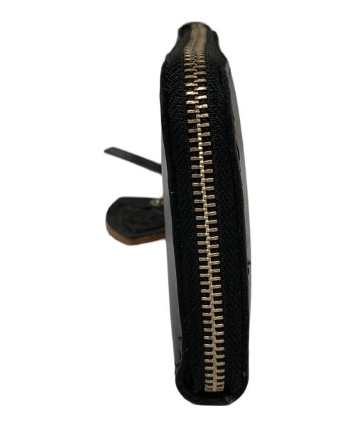 htc（エイチティーシー）HTC (エイチティーシー) ZIPPER LARGE レザーウォレット ブラックの古着・服飾アイテム