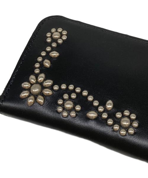 htc（エイチティーシー）HTC (エイチティーシー) ZIPPER LARGE レザーウォレット ブラックの古着・服飾アイテム