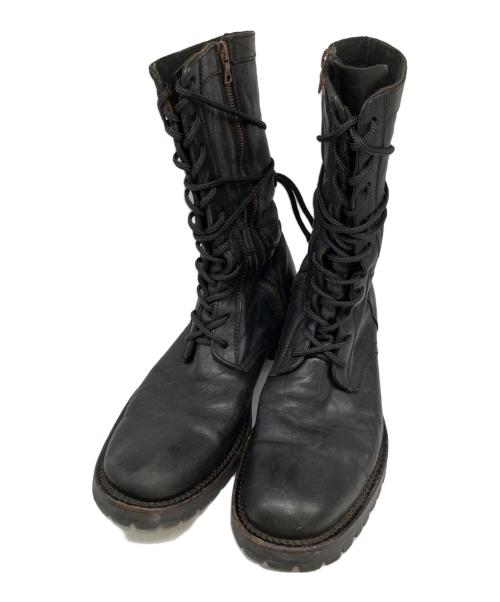 ISAMU KATAYAMA（イサムカタヤマ）ISAMU KATAYAMA (イサムカタヤマ) レースアップレザーブーツ ブラック サイズ:不明の古着・服飾アイテム