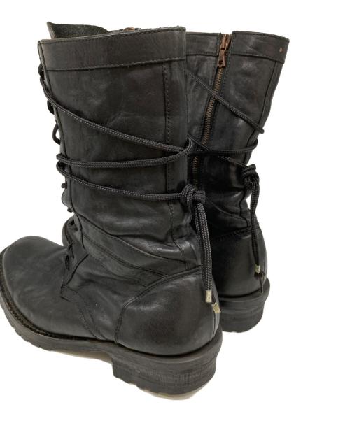 ISAMU KATAYAMA（イサムカタヤマ）ISAMU KATAYAMA (イサムカタヤマ) レースアップレザーブーツ ブラック サイズ:不明の古着・服飾アイテム