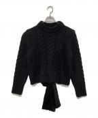 CECILIE BAHNSENセシリーバンセン）の古着「バックオープン ニット RTW0333」｜ブラック