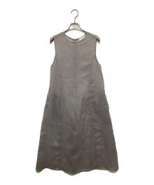 AMOMENTO（アモーメント）の古着「Sheer Long Dress」｜ベージュ