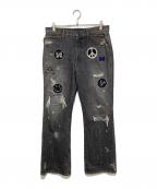 Needlesニードルズ）の古着「Assorted patches boot-cut jean」｜ブラック