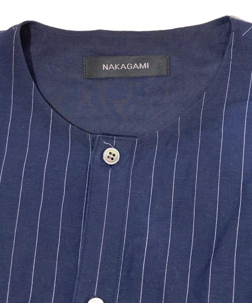 NAKAGAMI（ナカガミ）NAKAGAMI (ナカガミ) ストライプワンピース ネイビー サイズ:Mの古着・服飾アイテム