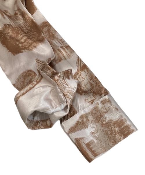 LE CIEL BLEU（ルシェルブルー）LE CIEL BLEU (ルシェルブルー) Landscape Print Blouse（ランドスケーププリントブラウス） ホワイト サイズ:36の古着・服飾アイテム