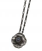 Georg Jensenジョージジェンセン）の古着「ムーンストーンフラワーモチーフネックレス」｜シルバー