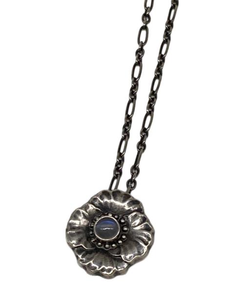 Georg Jensen（ジョージジェンセン）Georg Jensen (ジョージジェンセン) ムーンストーンフラワーモチーフネックレス シルバーの古着・服飾アイテム