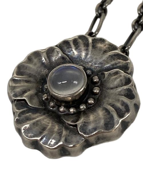 Georg Jensen（ジョージジェンセン）Georg Jensen (ジョージジェンセン) ムーンストーンフラワーモチーフネックレス シルバーの古着・服飾アイテム