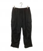 COMOLIコモリ）の古着「オックス ニータックカーゴパンツ」｜ブラック