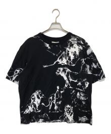 TAAKK（ターク）の古着「ANIMAL PRINT T-SHIRTS　アニマルプリントTシャツ」｜ブラック