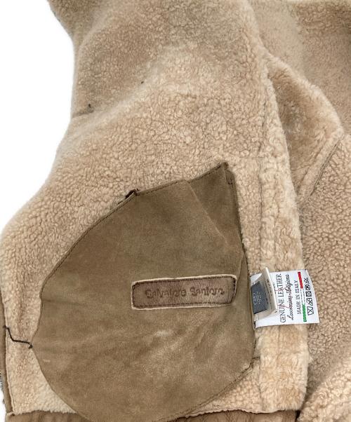 salvatore santoro（サルヴァトーレサントロ）Salvatore Santoro (サルヴァトーレサントロ) ムートンジャケット イタリア製 ブラウン サイズ:46の古着・服飾アイテム