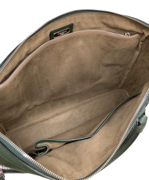 serapian（セラピアン）SERAPIAN (セラピアン) ブリーフケース グリーンの古着・服飾アイテム