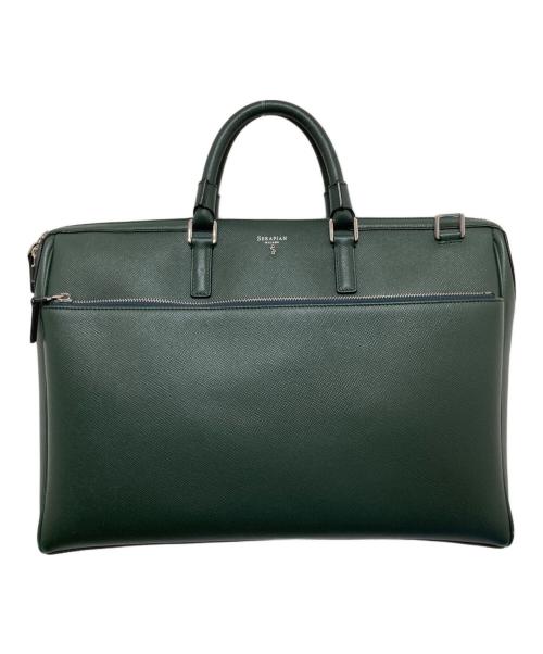 serapian（セラピアン）SERAPIAN (セラピアン) ブリーフケース グリーンの古着・服飾アイテム