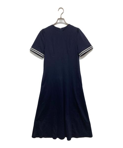 BORDERS at BALCONY（ボーダーズアットバルコニー）BORDERS AT BALCONY (ボーダーズアットバルコニー) FLARE TEE DRESS ネイビー サイズ:38の古着・服飾アイテム