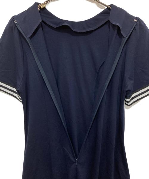 BORDERS at BALCONY（ボーダーズアットバルコニー）BORDERS AT BALCONY (ボーダーズアットバルコニー) FLARE TEE DRESS ネイビー サイズ:38の古着・服飾アイテム