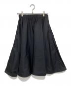 PRADAプラダ）の古着「バックロゴナイロンスカート」｜ブラック