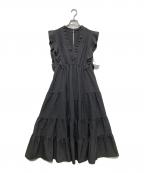 Snidelスナイデル）の古着「デザインティアードワンピース」｜グレー