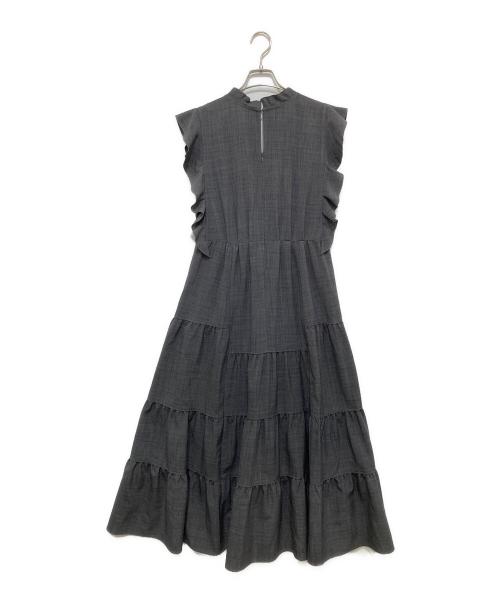 Snidel（スナイデル）Snidel (スナイデル) デザインティアードワンピース グレー サイズ:１の古着・服飾アイテム