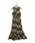 ROSARYMOON（ロザリームーン）の古着「Bias Check Panel Dress」｜ブラウン