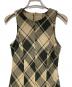 中古・古着 ROSARYMOON (ロザリームーン) Bias Check Panel Dress ブラウン サイズ:F：14000円