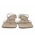 AMERI (アメリ) MEDI ENAMEL STRAP THONG SANDALS ベージュ サイズ:L：9000円
