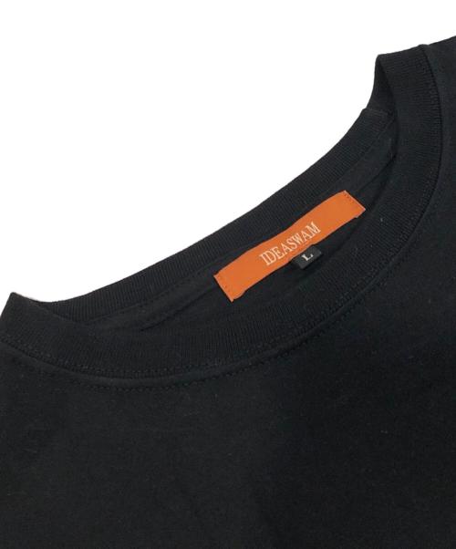 ideaswam（イデアスワム）ideaswam (イデアスワム) OUROBOROS LOGO TEE　ロゴ刺繍Tシャツ ブラック サイズ:Lの古着・服飾アイテム