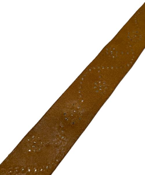 htc（エイチティーシー）htc (エイチティーシー) STANDARD CALIFORNIA (スタンダードカリフォルニア) レザーフラワーターコイズベルト ブラウンの古着・服飾アイテム