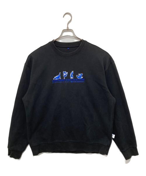 ADER error（アーダーエラー）ADER error (アーダーエラー) MAISON KITSUNE (メゾンキツネ) Yoga blue fox sweatshirt ブラック サイズ:A3の古着・服飾アイテム