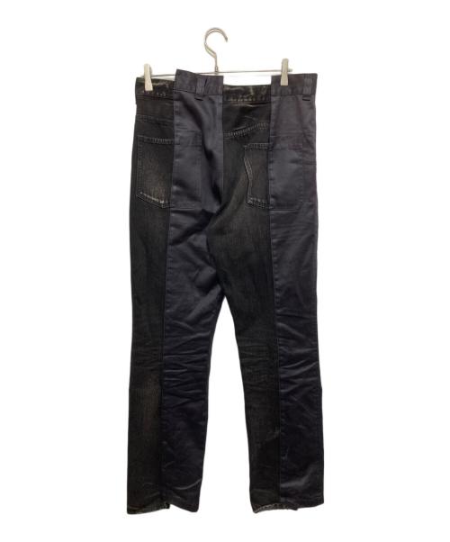 MIHARA YASUHIRO（ミハラヤスヒロ）MIHARA YASUHIRO (ミハラヤスヒロ) パネルストレートジーンズ ブラック サイズ:48の古着・服飾アイテム