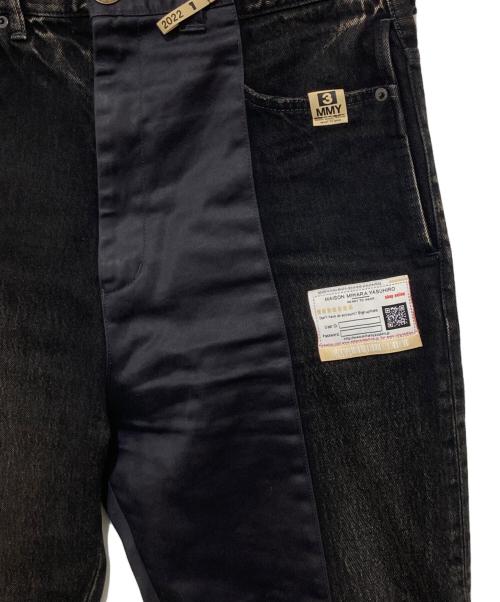 MIHARA YASUHIRO（ミハラヤスヒロ）MIHARA YASUHIRO (ミハラヤスヒロ) パネルストレートジーンズ ブラック サイズ:48の古着・服飾アイテム