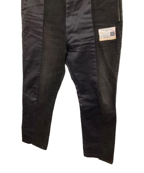 MIHARA YASUHIRO（ミハラヤスヒロ）MIHARA YASUHIRO (ミハラヤスヒロ) パネルストレートジーンズ ブラック サイズ:48の古着・服飾アイテム