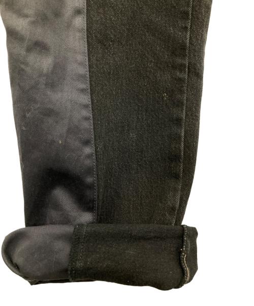 MIHARA YASUHIRO（ミハラヤスヒロ）MIHARA YASUHIRO (ミハラヤスヒロ) パネルストレートジーンズ ブラック サイズ:48の古着・服飾アイテム