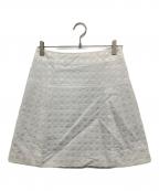 LOUIS VUITTONルイ ヴィトン）の古着「ジャガードスカート　ミニスカート　RW131AF3SK07B7B」｜ホワイト