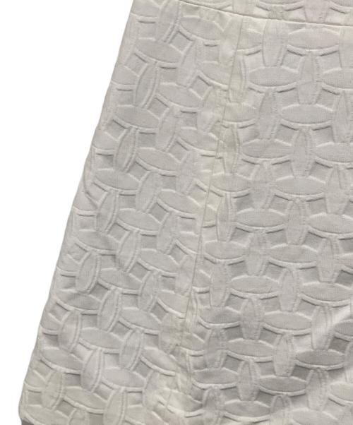 LOUIS VUITTON（ルイ ヴィトン）LOUIS VUITTON (ルイ ヴィトン) ジャガードスカート　ミニスカート　	RW131AF3SK07B7B ホワイト サイズ:36の古着・服飾アイテム