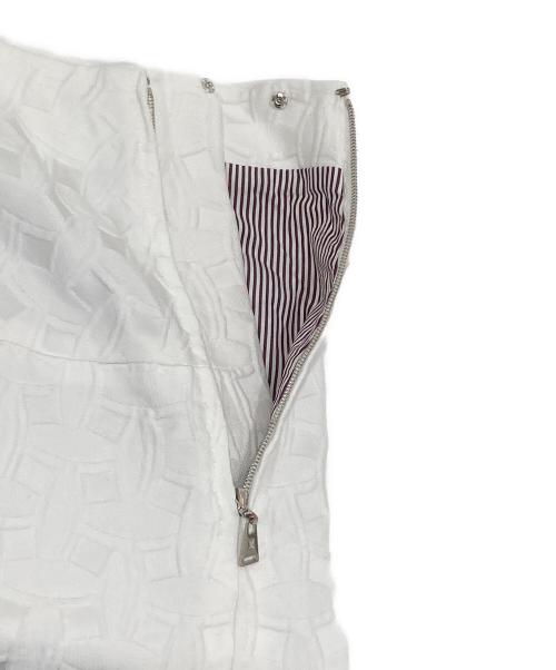 LOUIS VUITTON（ルイ ヴィトン）LOUIS VUITTON (ルイ ヴィトン) ジャガードスカート　ミニスカート　	RW131AF3SK07B7B ホワイト サイズ:36の古着・服飾アイテム