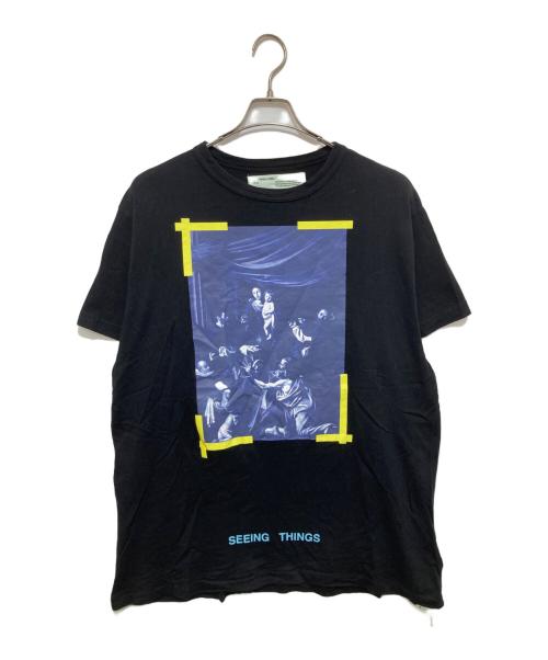 OFFWHITE（オフホワイト）OFFWHITE (オフホワイト) カラヴァジオプリントTシャツ ブラック サイズ:Ｍの古着・服飾アイテム