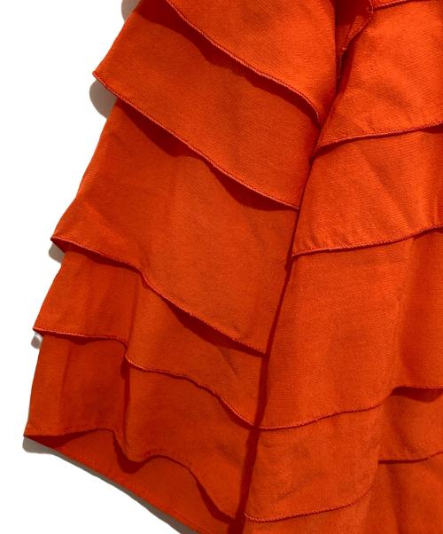 DOMELLE（ドメル）DOMELLE (ドメル) ティアードハーフスリーブブラウス オレンジ サイズ:9の古着・服飾アイテム