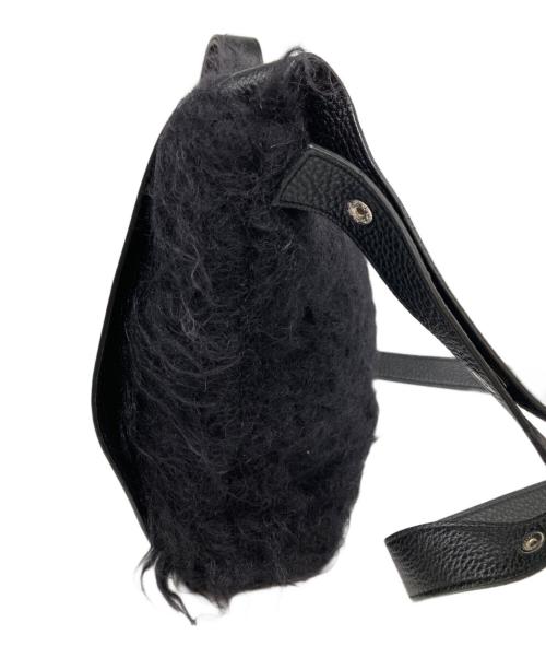 OUAT（オーユーエーティー）OUAT (オーユーエーティー) モヘアショルダーバッグ ブラックの古着・服飾アイテム