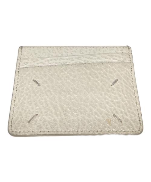 Maison Margiela（メゾンマルジェラ）Maison Margiela (メゾンマルジェラ) グレインレザーカードホルダー ホワイトの古着・服飾アイテム
