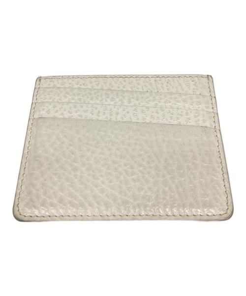 Maison Margiela（メゾンマルジェラ）Maison Margiela (メゾンマルジェラ) グレインレザーカードホルダー ホワイトの古着・服飾アイテム