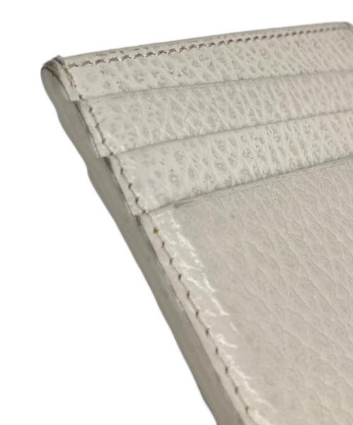 Maison Margiela（メゾンマルジェラ）Maison Margiela (メゾンマルジェラ) グレインレザーカードホルダー ホワイトの古着・服飾アイテム