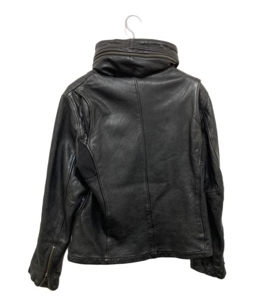 GLAM（グラム）GLAM (グラム) フーデットレザージャケット ブラック サイズ:Mの古着・服飾アイテム
