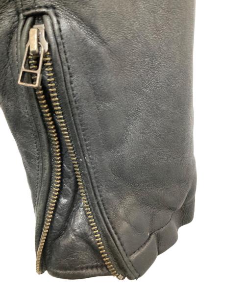 GLAM（グラム）GLAM (グラム) フーデットレザージャケット ブラック サイズ:Mの古着・服飾アイテム