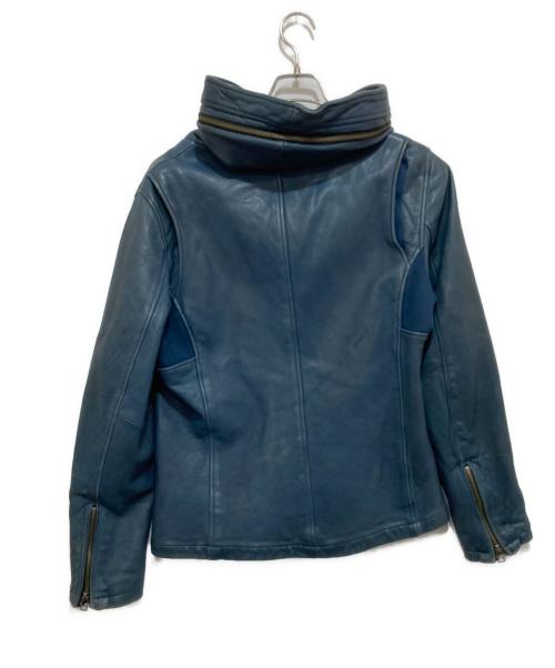 glamb（グラム）glamb (グラム) フーデットライダースジャケット ブルー サイズ:Sの古着・服飾アイテム