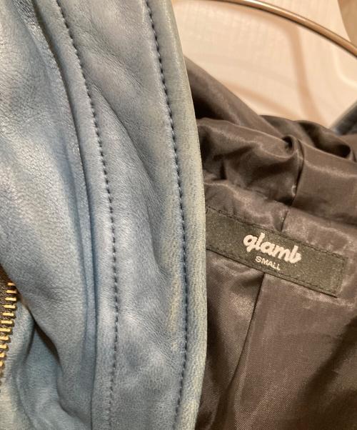 glamb（グラム）glamb (グラム) フーデットライダースジャケット ブルー サイズ:Sの古着・服飾アイテム
