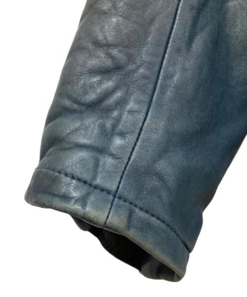 glamb（グラム）glamb (グラム) フーデットライダースジャケット ブルー サイズ:Sの古着・服飾アイテム