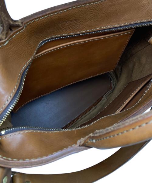 organ（オルガン）organ (オルガン) 2WAYファスナートート ブラウンの古着・服飾アイテム