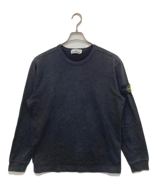 STONE ISLAND（ストーンアイランド）STONE ISLAND (ストーンアイランド) ヘビーウエイトクルーネック カットソー ブラック サイズ:Mの古着・服飾アイテム