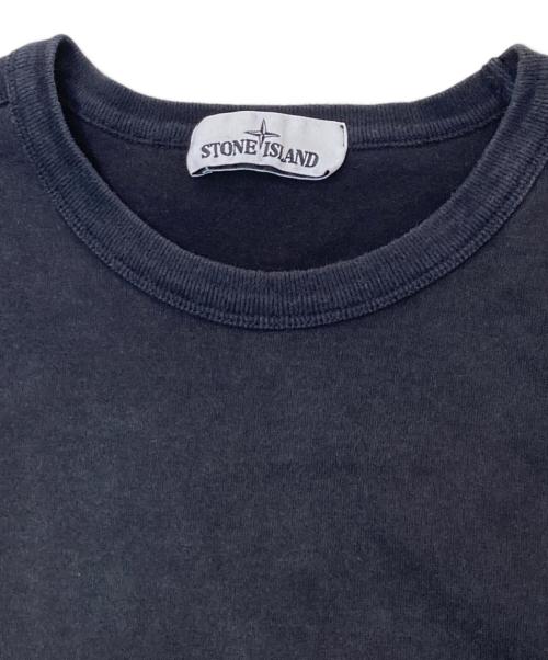 STONE ISLAND（ストーンアイランド）STONE ISLAND (ストーンアイランド) ヘビーウエイトクルーネック カットソー ブラック サイズ:Mの古着・服飾アイテム